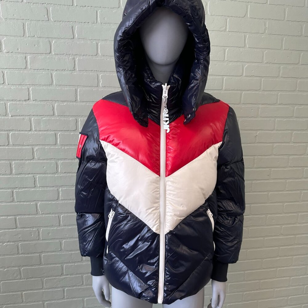 JACK1T SUPERSTELLAR MEN'S DOWN JACKET - RED, WHITE & BLUE - $600 RETAIL